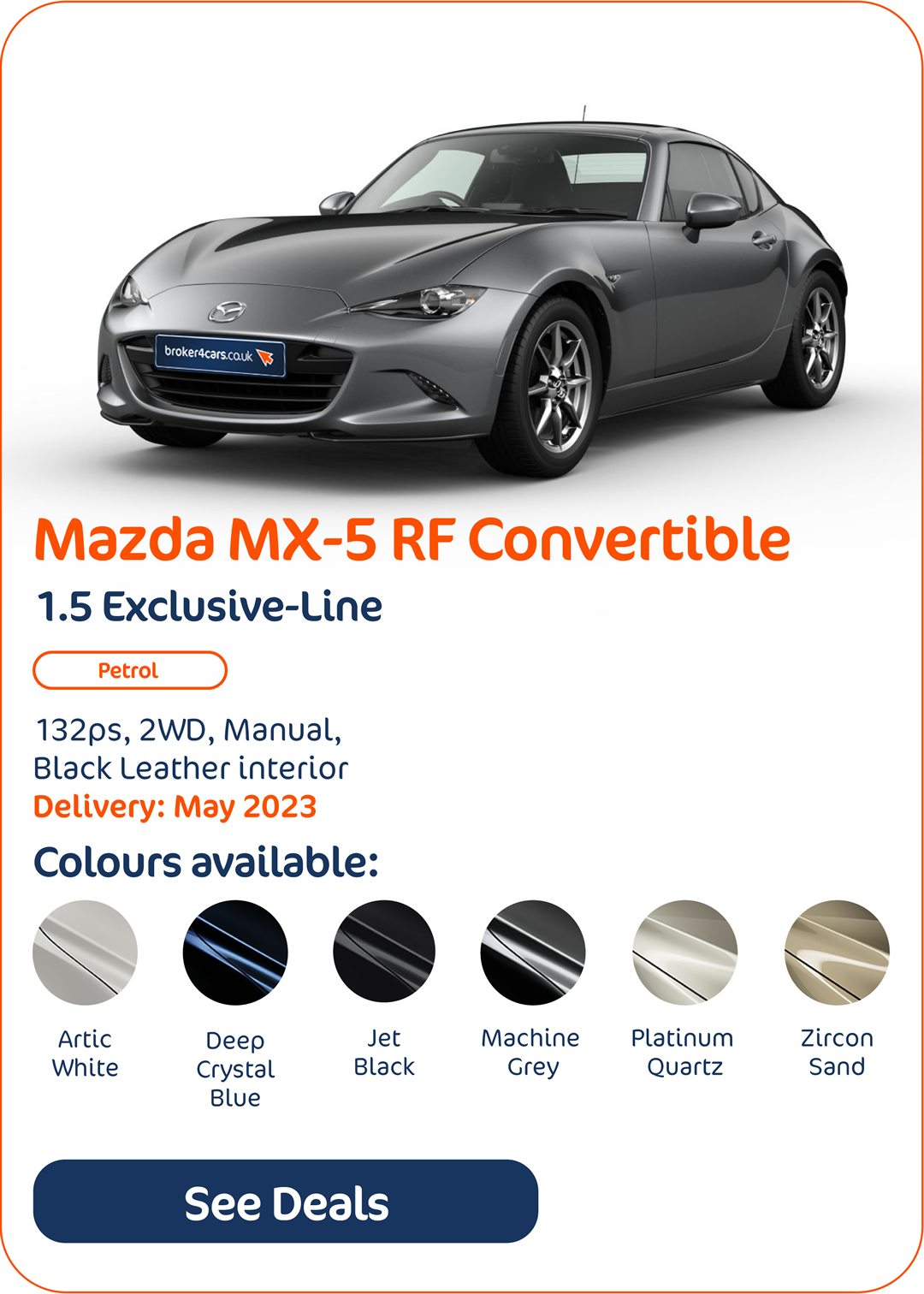 Mazda MX-5 RF Convertible 1.5 Exclusive-Line - Click to Enquire